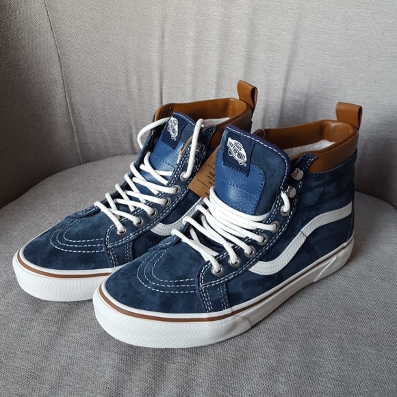 dress blue high top vans